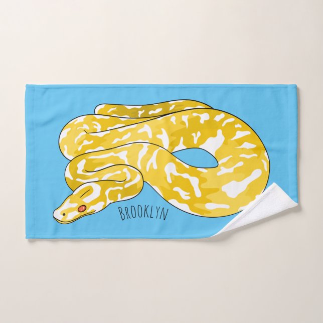 Burmische Python Schlange Cartoon Abbildung Badhandtuch Set (Handtuch)
