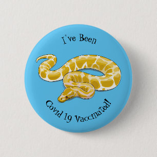Burmische Python Schlange Cartoon Abbildung Button