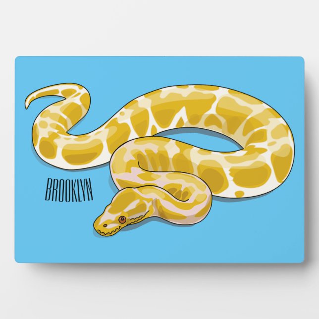 Burmische Python Schlange Cartoon Abbildung Fotoplatte (Vorderseite)