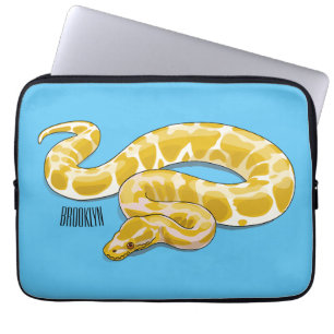 Burmische Python Schlange Cartoon Abbildung Laptopschutzhülle