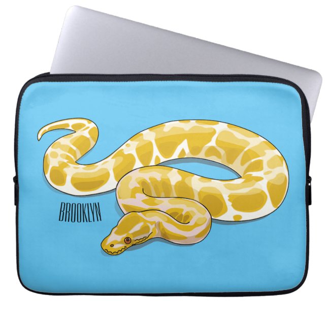 Burmische Python Schlange Cartoon Abbildung Laptopschutzhülle (Vorderseite)