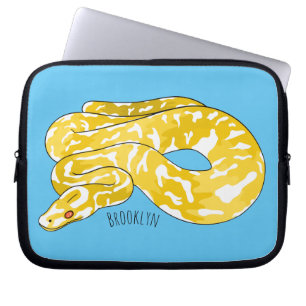 Burmische Python Schlange Cartoon Abbildung Laptopschutzhülle