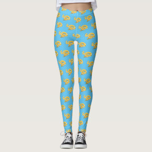 Burmische Python Schlange Cartoon Abbildung Leggings