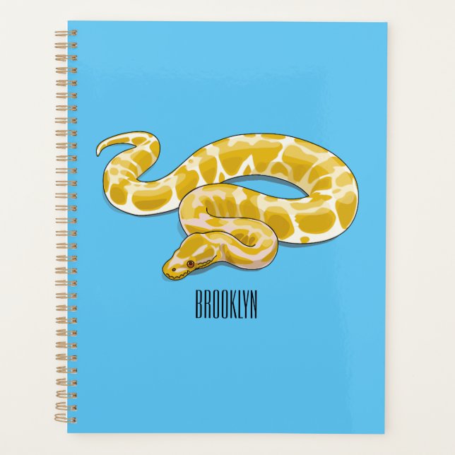 Burmische Python Schlange Cartoon Abbildung Planer (Vorderseite)