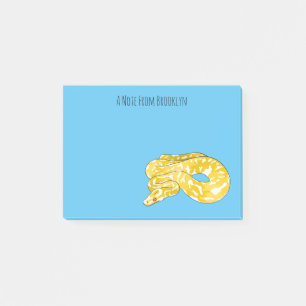 Burmische Python Schlange Cartoon Abbildung Post-it Klebezettel