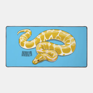 Burmische Python Schlange Cartoon Abbildung Schreibtischunterlage