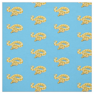 Burmische Python Schlange Cartoon Abbildung Stoff