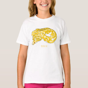 Burmische Python Schlange Cartoon Abbildung T-Shirt