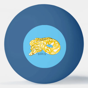 Burmische Python Schlange Cartoon Abbildung Tischtennisball