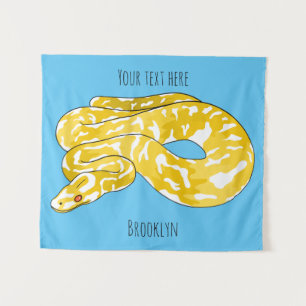 Burmische Python Schlange Cartoon Abbildung Wandteppich