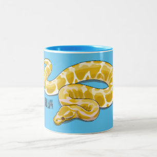 Burmische Python Schlange Cartoon Abbildung Zweifarbige Tasse