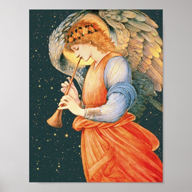 Burne-Jones Angel spielen Cardstock Poster (Vorne)