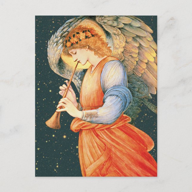 Burne-Jones Angel spielt Flageolet CC1130 Postkarte (Vorderseite)