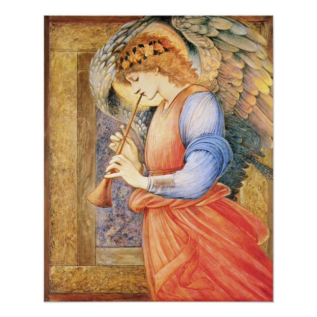 Burne-Jones Angel spielt Flageolet CC1152 Größer Poster (Vorderseite)