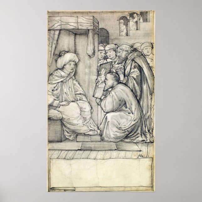 Burne-Jones - Chaucer' Mann der Gesetze Poster (Vorne)