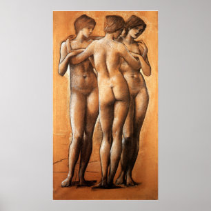 Burne-Jones - Drei Grazien 1885 Poster