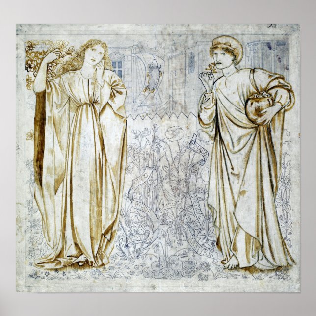Burne-Jones - Hypsiphile und Medea Poster (Vorne)