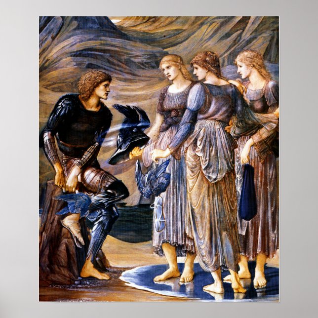 Burne-Jones - Perseus- und Sea-Nymphen 1877 Poster (Vorne)