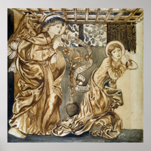 Burne-Jones - Verkündigung Poster