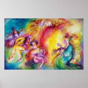 BURNEN DES CARNIVAL / Venezianische Maskentanz Poster