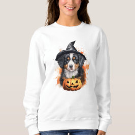 Burnese Mountain Dog Puppy Halloween Sweatshirt