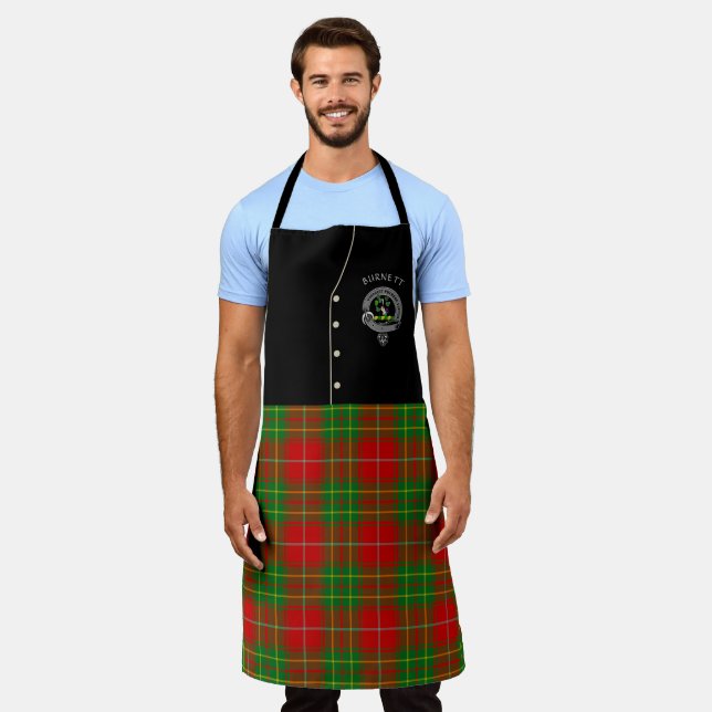 Burnett Clan Abzeichen & Tartan Kilt Schürze (Getragen)