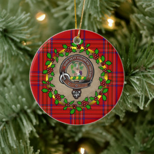 Burnett Clan Abzeichen & Tartan Personalisierte We Keramik Ornament