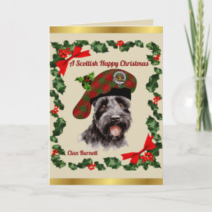 Burnett Scottie Dog Personalisiert Xmas Karte