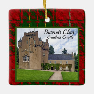 Burnett Scottish Clan Castle Xmas Keramik Keramikornament