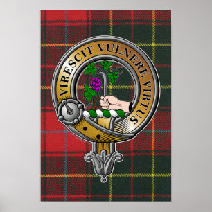 Burnett Tartan & Abzeichen Poster