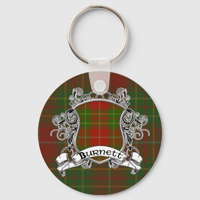 Burnett Tartan Shield Schlüsselanhänger (Vorderseite)