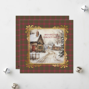 Burnett verwitterter schottischer Tartan-Weihnacht Feiertagskarte