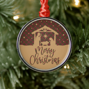 Burnett Weathered  schottisches Tartan-Christmas Ornament Aus Metall
