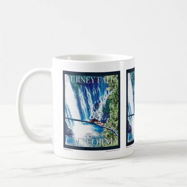 Burney Falls, CA Poster Kaffeetasse (Links)