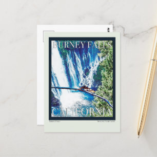 Burney Falls, CA Poster Postkarte