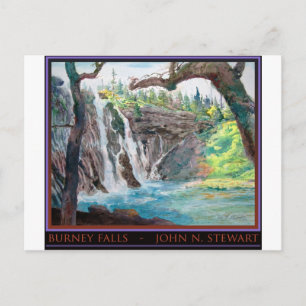 Burney Falls Watercolor Postkarte