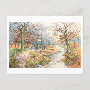 Burnham Beeches in England Vintage Ansichtskarte Postkarte