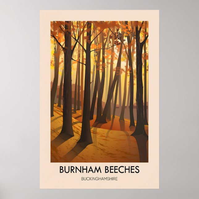 Burnham Beeches Reiseplakat Poster (Vorne)