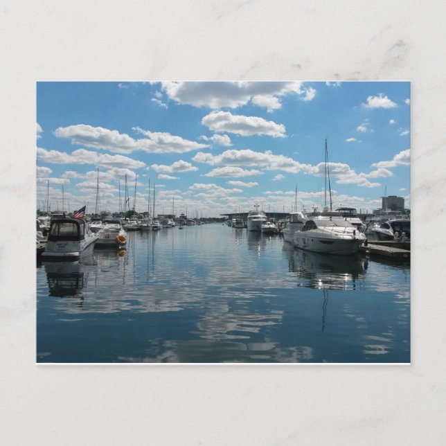 Burnham Hafen - Chicago Postkarte (Vorderseite)