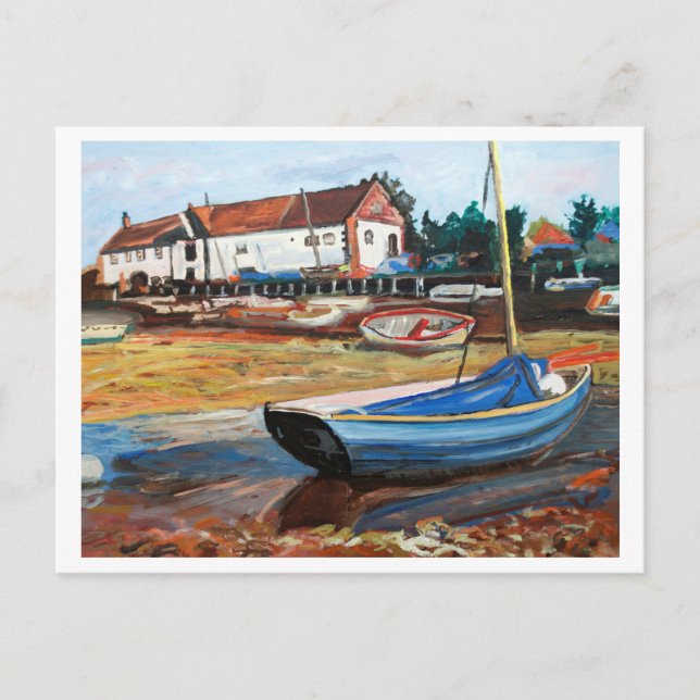 Burnham Overy Staithe Postkarte (Vorderseite)