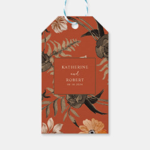 Burnierorange-Terrakotta-Hochzeit im Herbst bevorz Geschenkanhänger