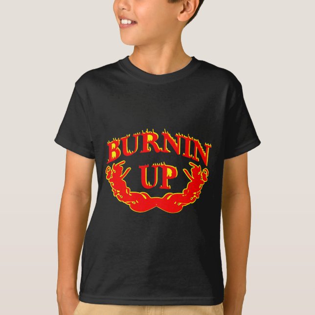 Burnin Up Flames Vintage  T-Shirt (Vorderseite)