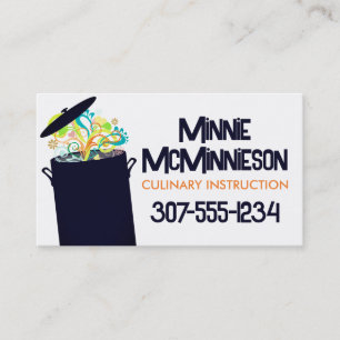 Burning aromas cooking pot Koch Visitenkarten Visitenkarte