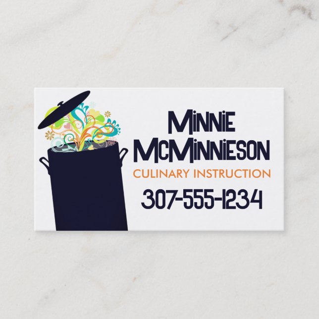 Burning aromas cooking pot Koch Visitenkarten Visitenkarte (Vorderseite)