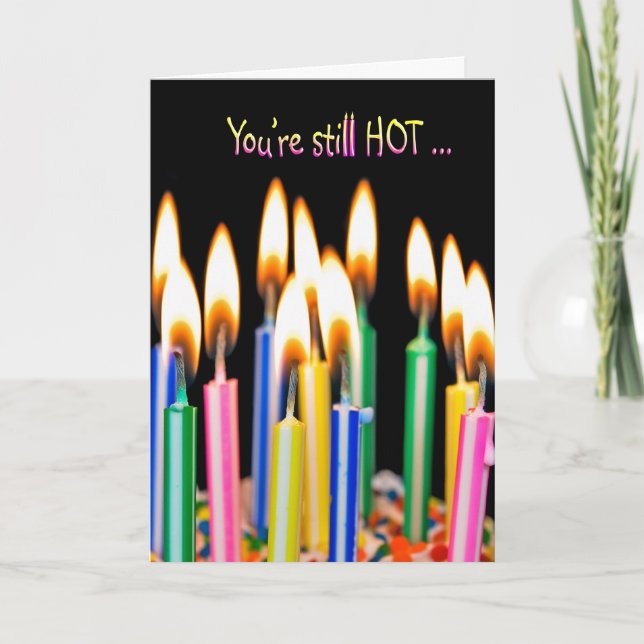 Burning Birthday Candles Card Karte (Vorderseite)