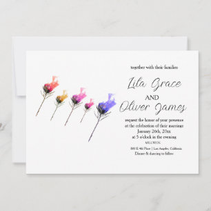 Burning Bloom Elegance Hochzeit Einladung