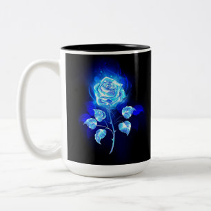 Burning Blue Rose Zweifarbige Tasse
