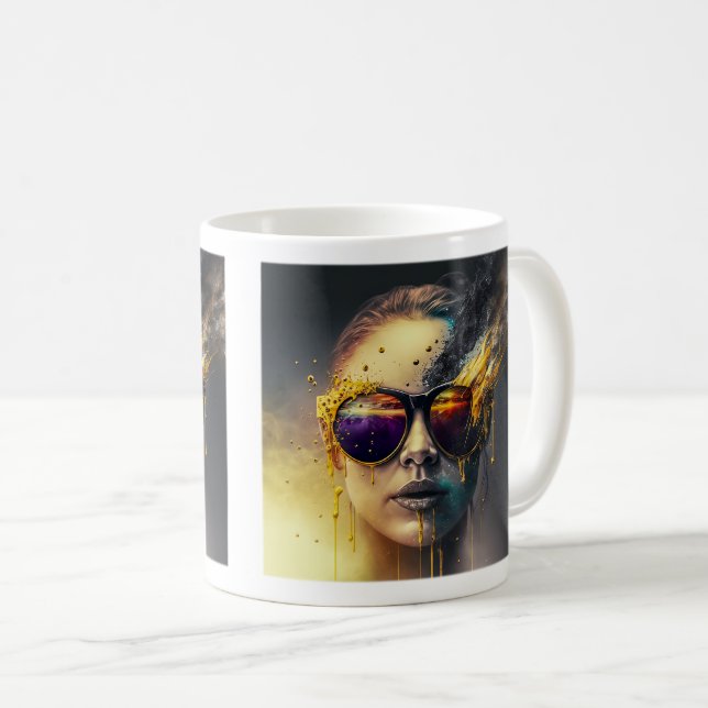 Burning Glasses Classic Tasse, 11 oz Kaffeetasse (VorderseiteRechts)