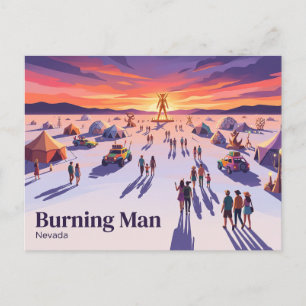 Burning Man, Black Rock Desert, Nevada USA Postkarte