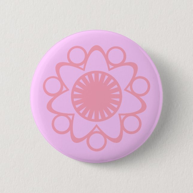 Burning mit Life Blume Button, rosa Button (Vorderseite)